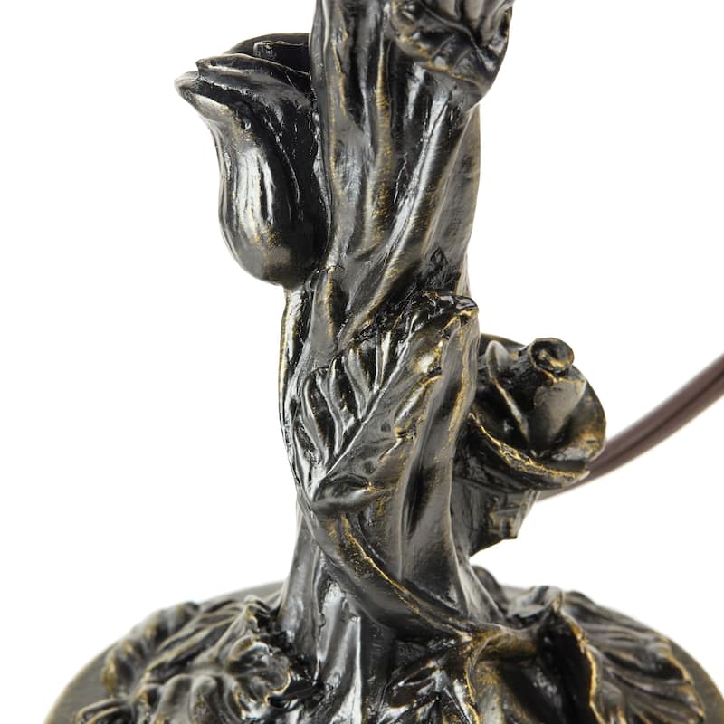 River of Goods 13.5"H Stained Glass Bird Accent Lamp
