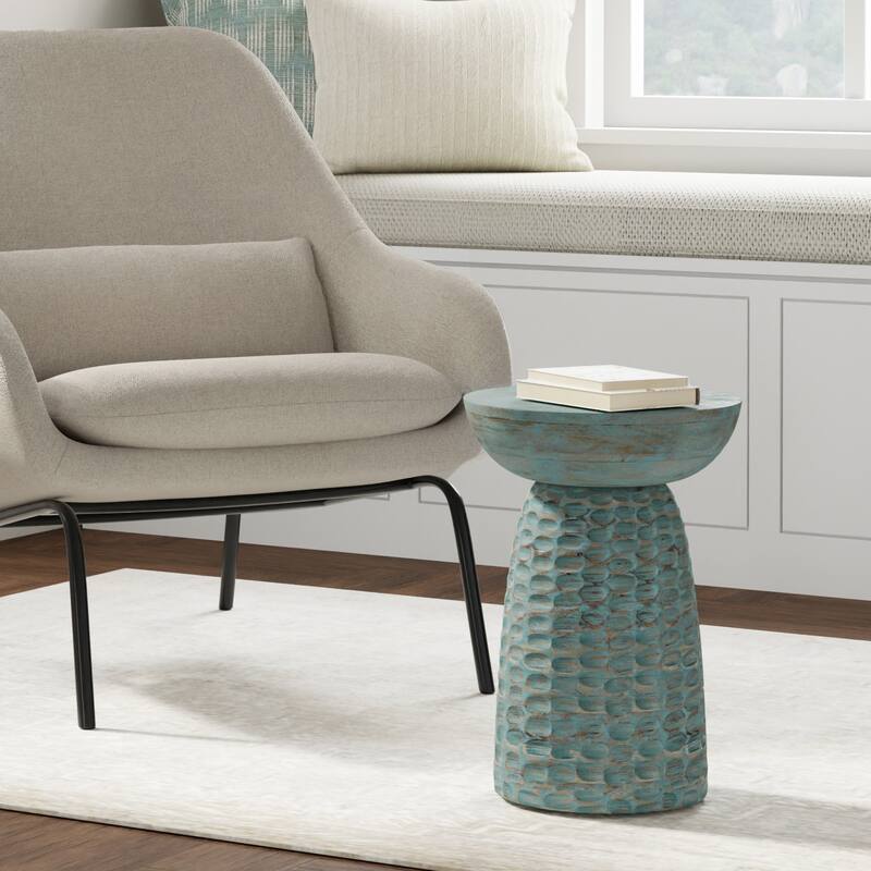 WYNDENHALL Willis 13" Wide Solid Wood Contemporary Accent Table & Fully Assembled - 12.6" D x 12.6" W x 17.7" H
