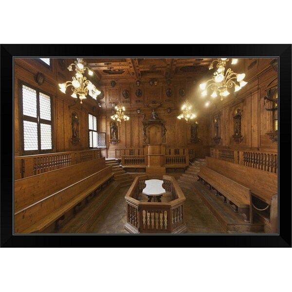 "Anatomy room in Bologna University" Black Framed Print