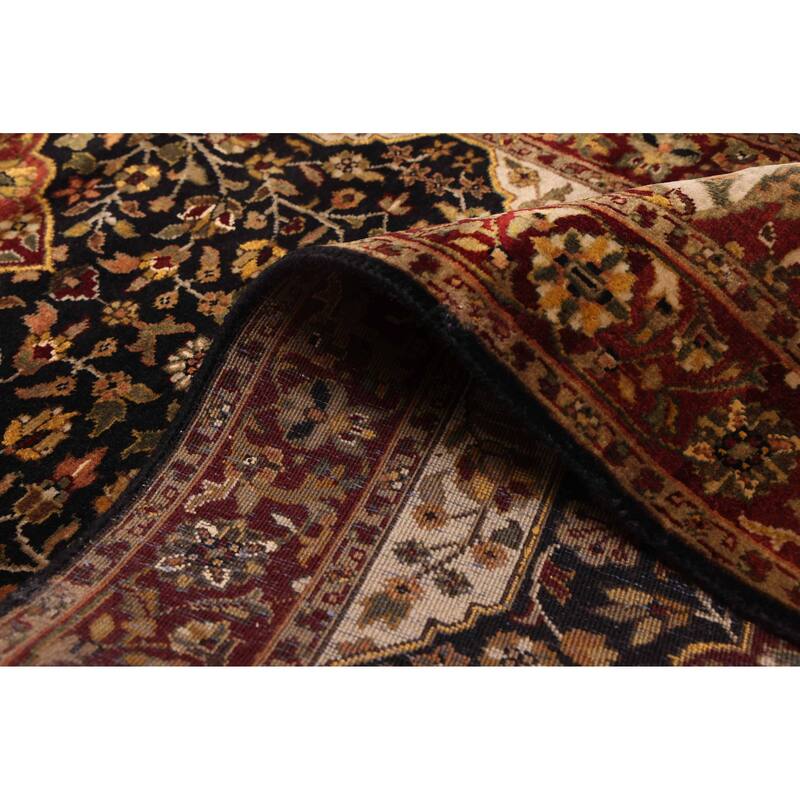 ECARPETGALLERY Hand-knotted Mirzapur Black Wool Rug - 2'6 x 12'0