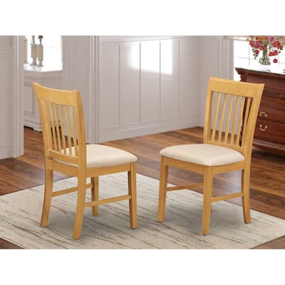 Oak Dining Chairs - Solid Wood Seat with Traditional Kitchen Accent Design, Comfortable Seating - 17