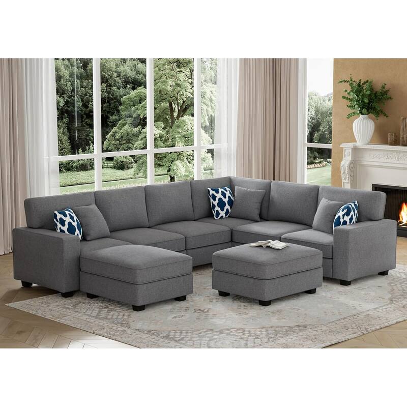 8PCS Modular Flexible Combination Sectional - Dark Grey