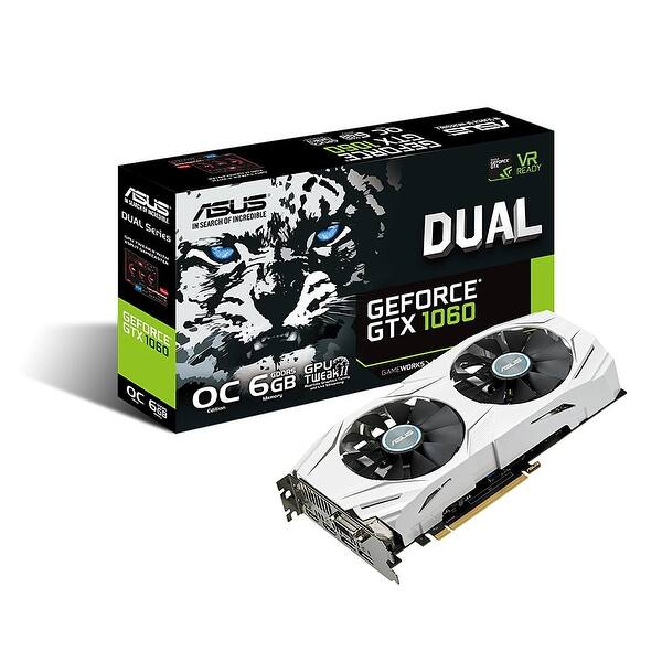 Shop Asus Geforce Gtx 1060 Dual Gtx1060 O6g 6gb 192 Bit Gddr5 Pci Express 3 0 Hdcp Ready Video Card Overstock 14824432
