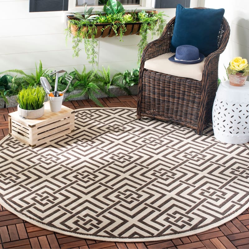 SAFAVIEH Beach House Eliverta Indoor/ Outdoor Waterproof Patio Backyard Rug