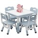 preview thumbnail 4 of 8, Kids Table and Chair Set, Height Adjustable Toddler Table and 4 Chairs Set