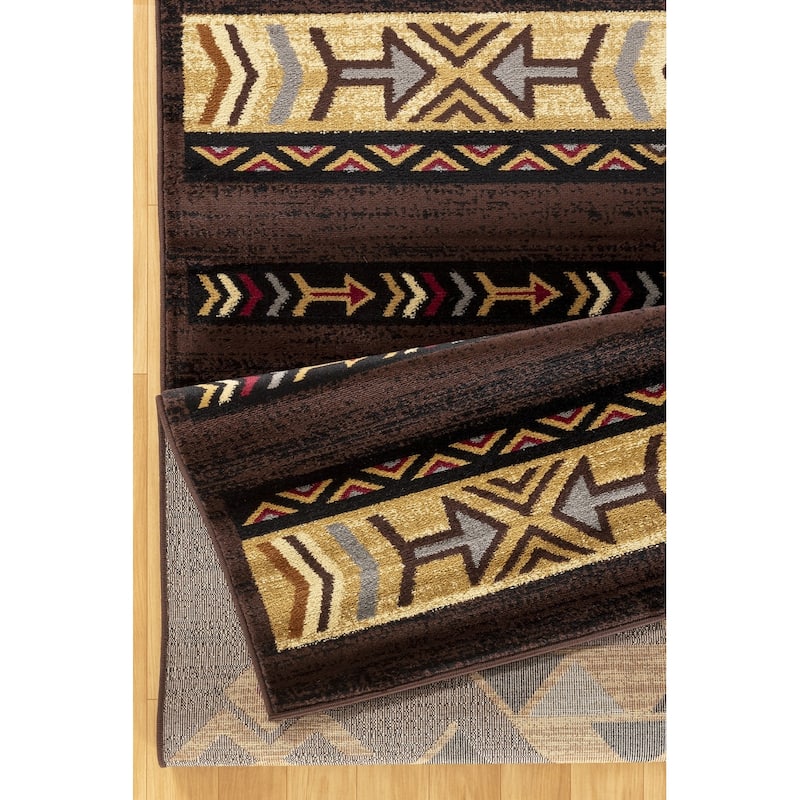 Tribes GC_YLS4005 Brown Southwest Area Rug