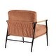 preview thumbnail 31 of 63, 27.56" Modern Accent Chair with Plush Cushions, Metal Frame, and Wooden Armrest Design -for Living Room, Bedroom