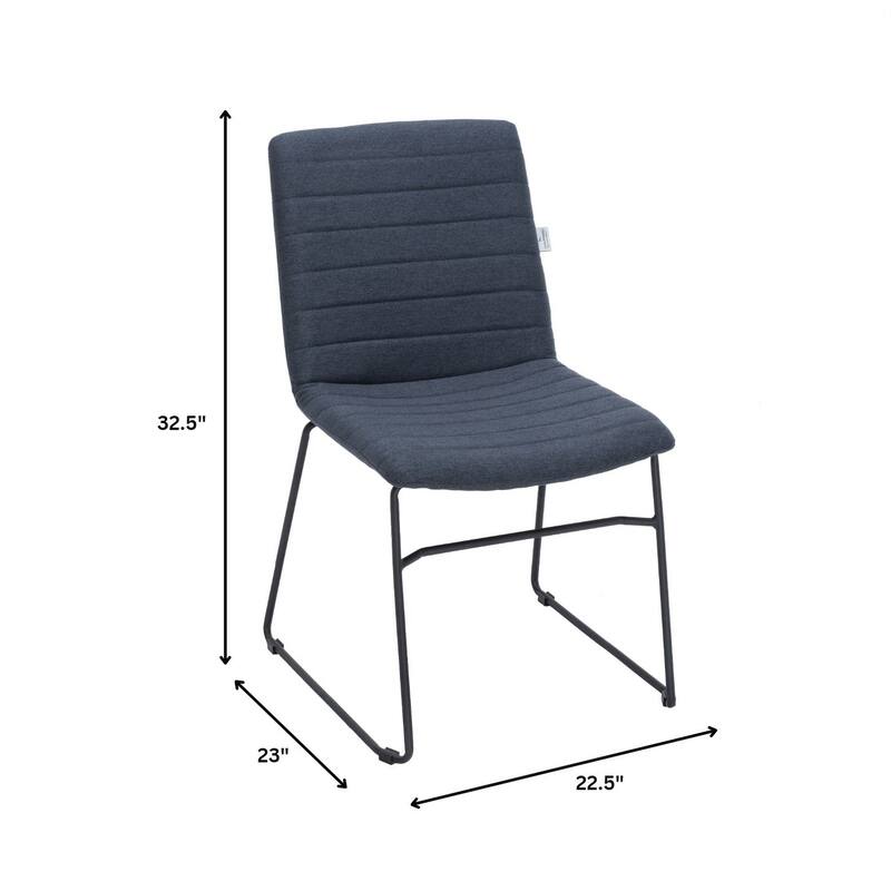 Zylar Modern Leather Guest Chair with Lumbar Support, Stainless Steel Base, High-Density Foam, Floor Protectors, 300 lb Capacity