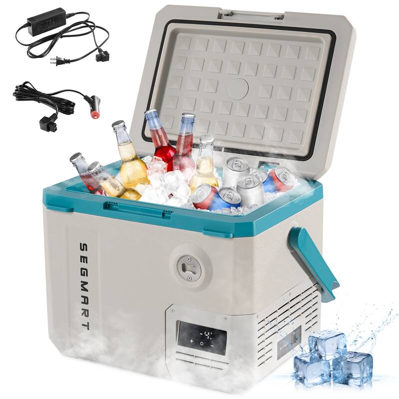 MC20 Portable Car Fridge (45W 19L) for Camping - White