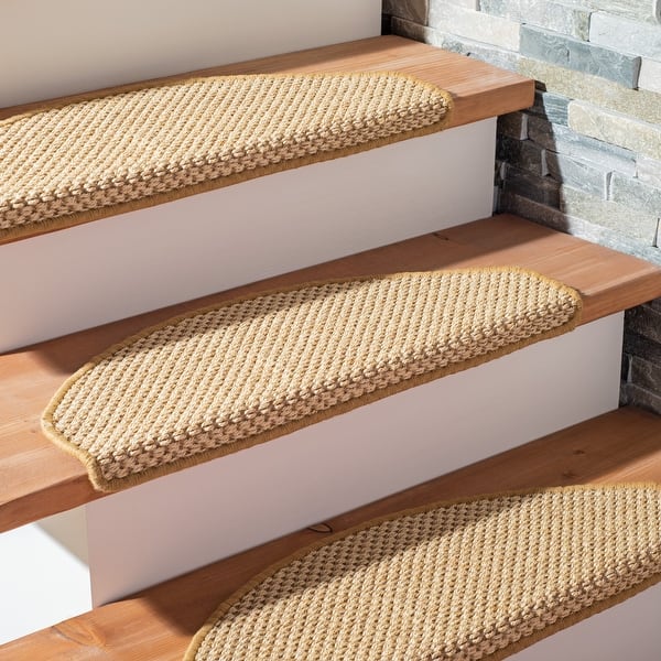 slide 2 of 4, SAFAVIEH Handmade Katiusa 9" x 26" Sisal Stair Treads 9" x  26"- SET OF 13