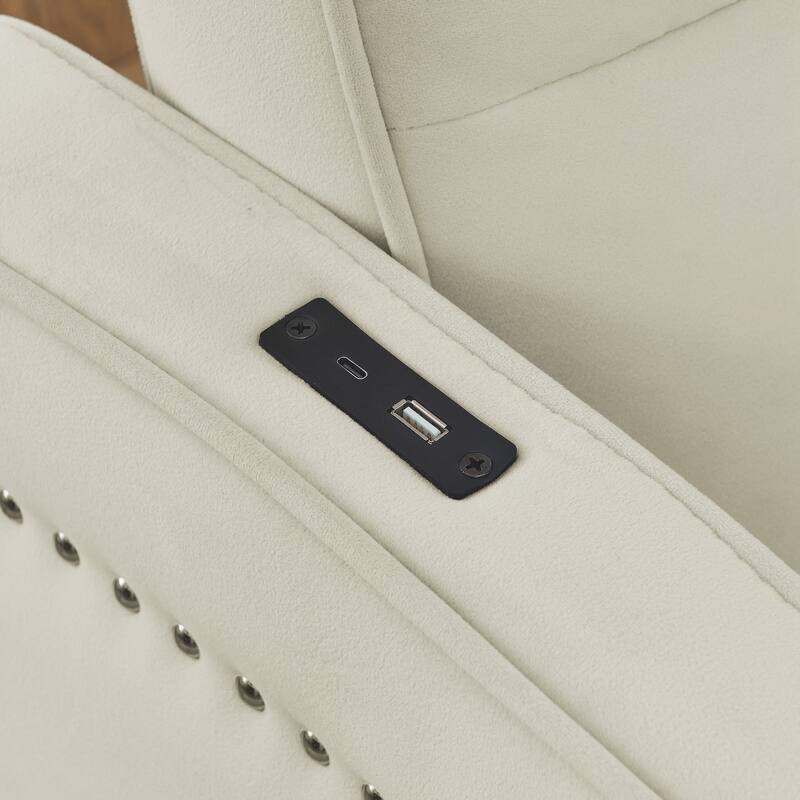 Loveseats Sofa Bed with Pull-out Bed,Adjsutable Back and Two Arm Pocket