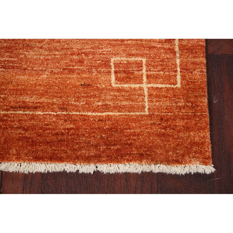 Bordered Gabbeh Kashkoli Oriental Runner Rug Hand-knotted Wool Carpet - 2'5" x 8'5"