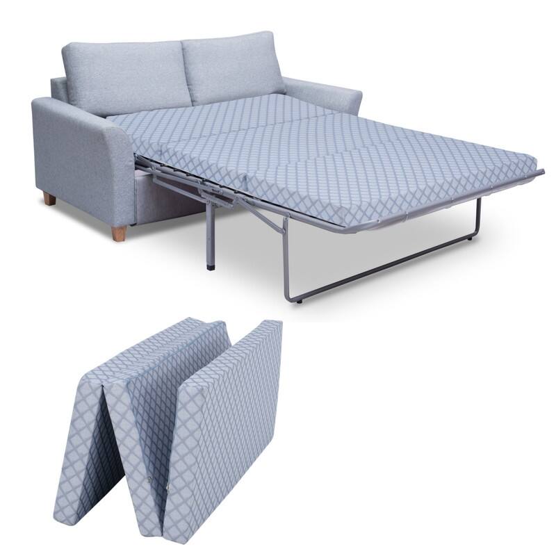 Foldable Pull Out Sofa Bed Replacement Mattress, Sofa Not Included - Twin - Grey