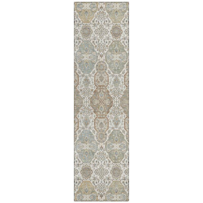 Machine Washable Indoor/ Outdoor Traditional Tracey Chantille Rug