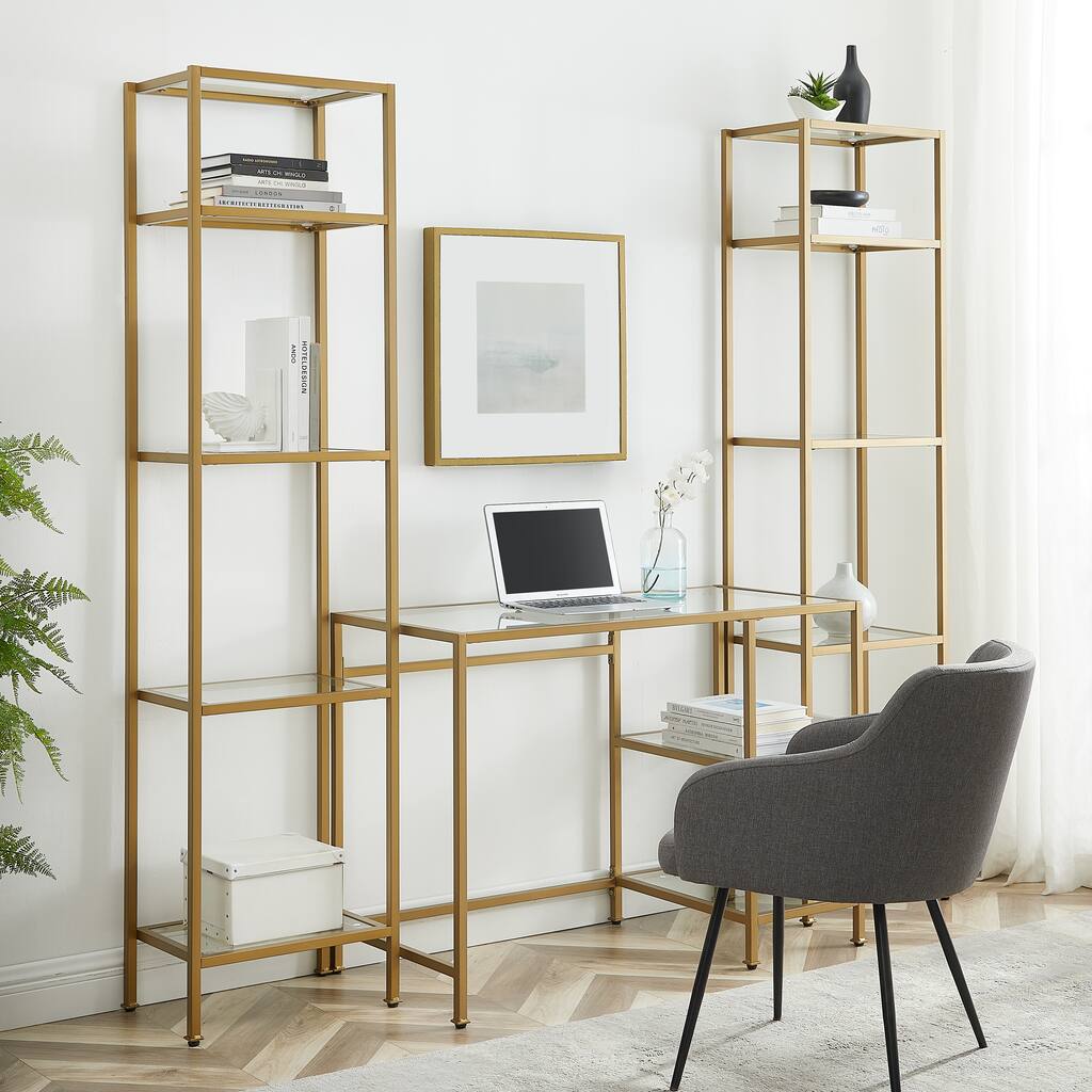 Aimee 3Pc Desk & Etagere Set