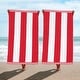 preview thumbnail 11 of 48, Cabana Stripe Oversized Cotton Beach 2 Piece Towel Set by Superior Red