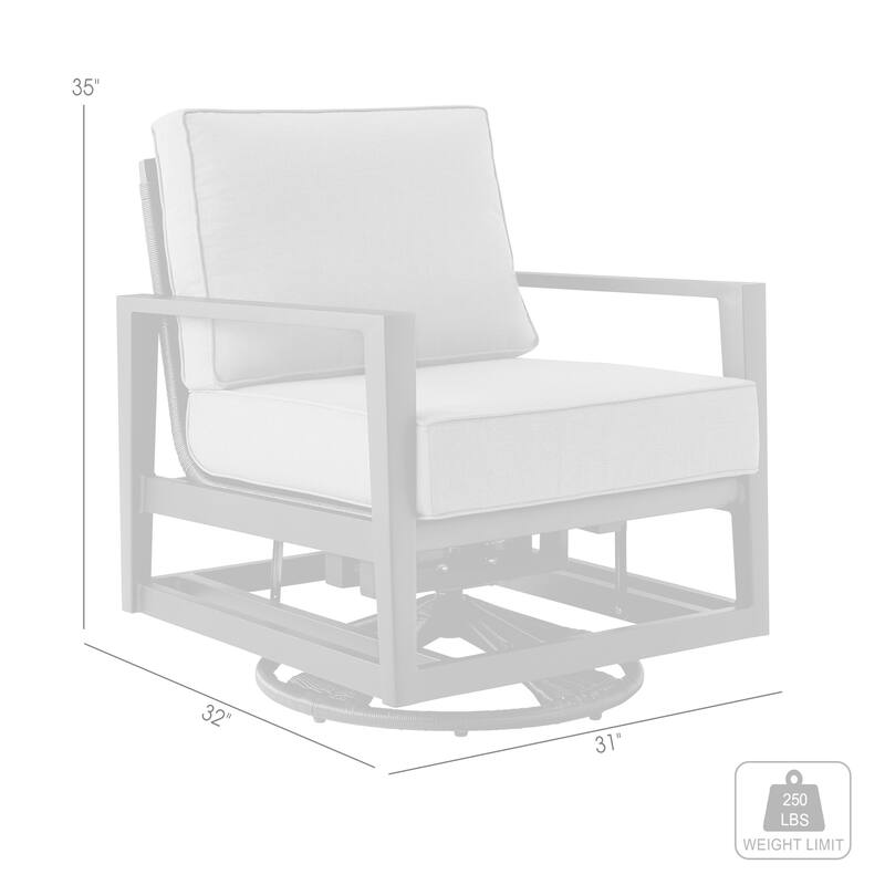 Grand Black Aluminum and Wicker Outdoor Patio Swivel Glider Chair