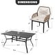 preview thumbnail 59 of 71, Nuu Garden Rattan Metal Patio Dining Set with Umbrella Hole, Zippered Cushions