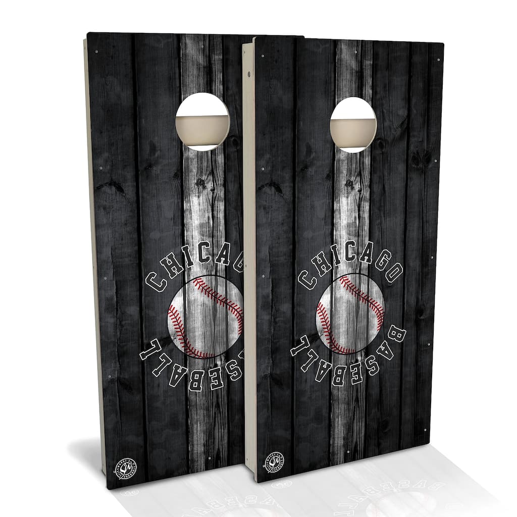 Chicago W Baseball Outdoor Cornhole Board Set