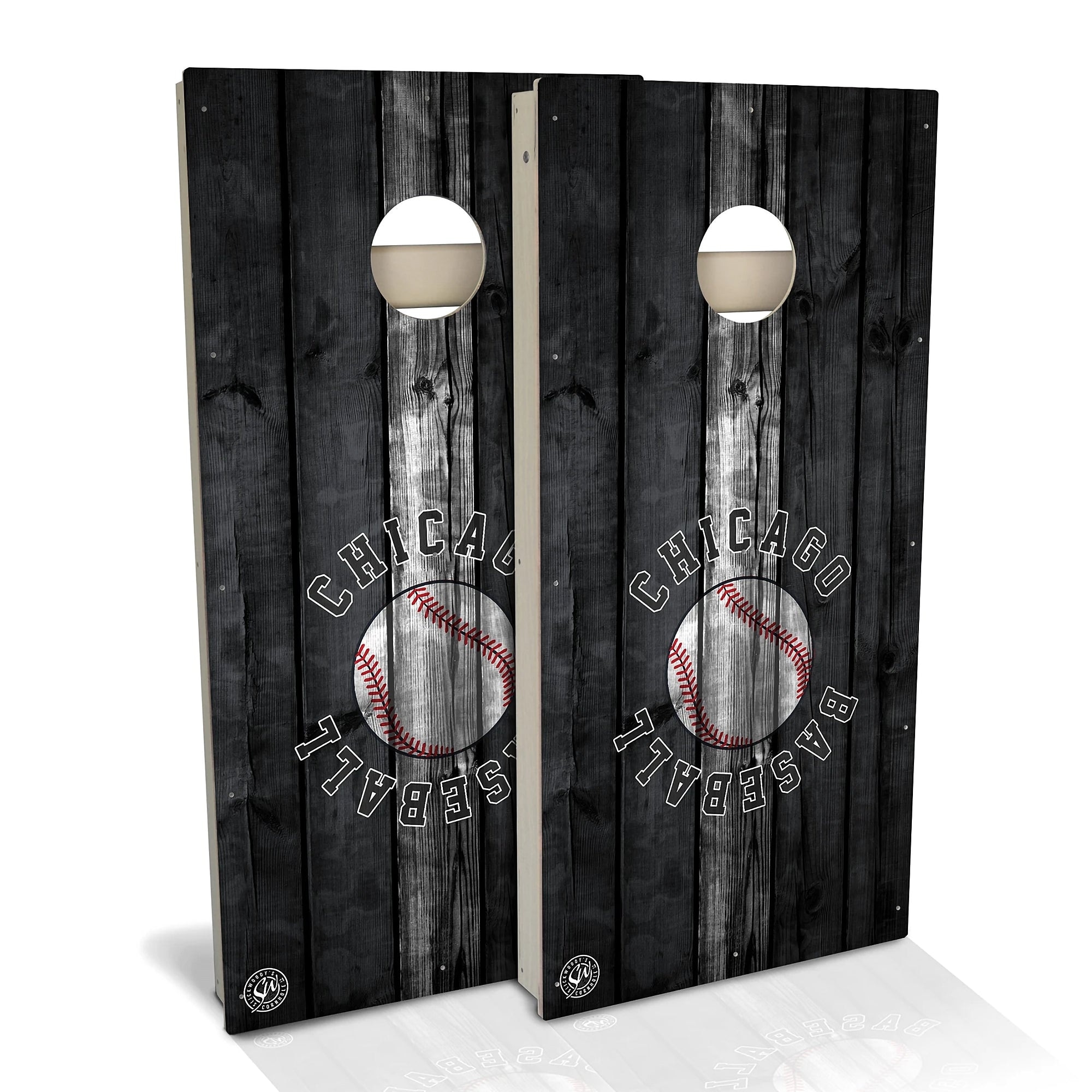 Chicago W Baseball Outdoor Cornhole Board Set