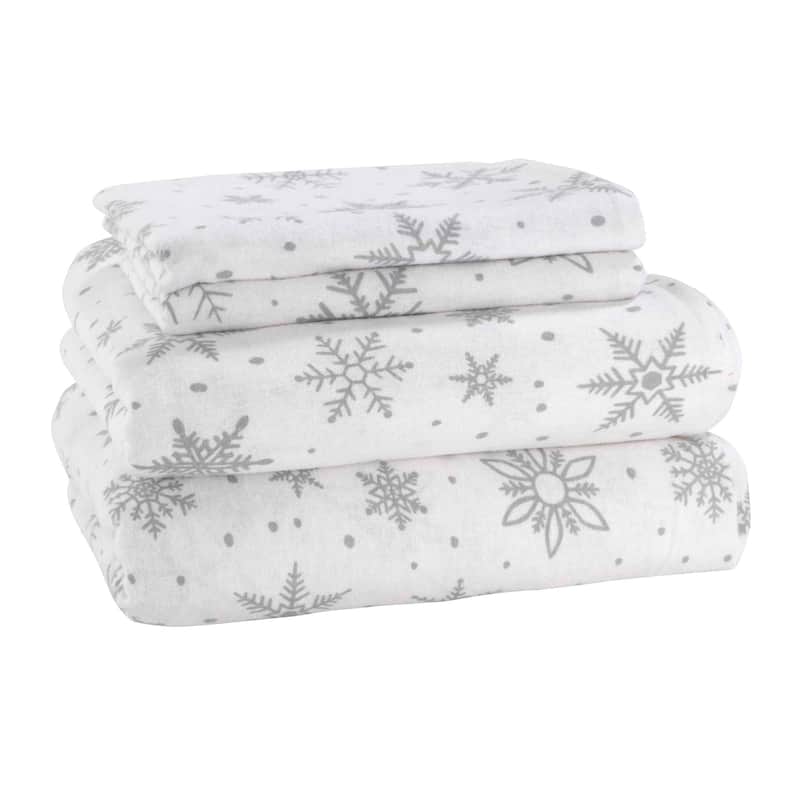 Avanti Linens Winter Wonderland Flannel Twin Sheet Set