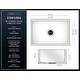 preview thumbnail 7 of 17, Fossil Blu 30-Inch SOLID Fireclay Farmhouse Sink in White, Stainless Steel Accessories, Belted Front - 30 x 20 x 10