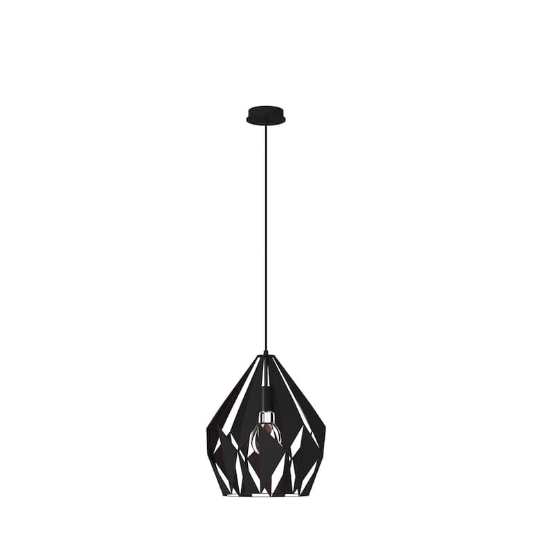 Eglo Carlton 1-light Black and Copper Pendant