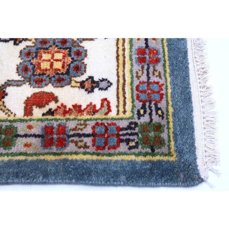 ECARPETGALLERY Hand-knotted Serapi Heritage Light Denim Blue Wool Rug - 8'9 x 11'11