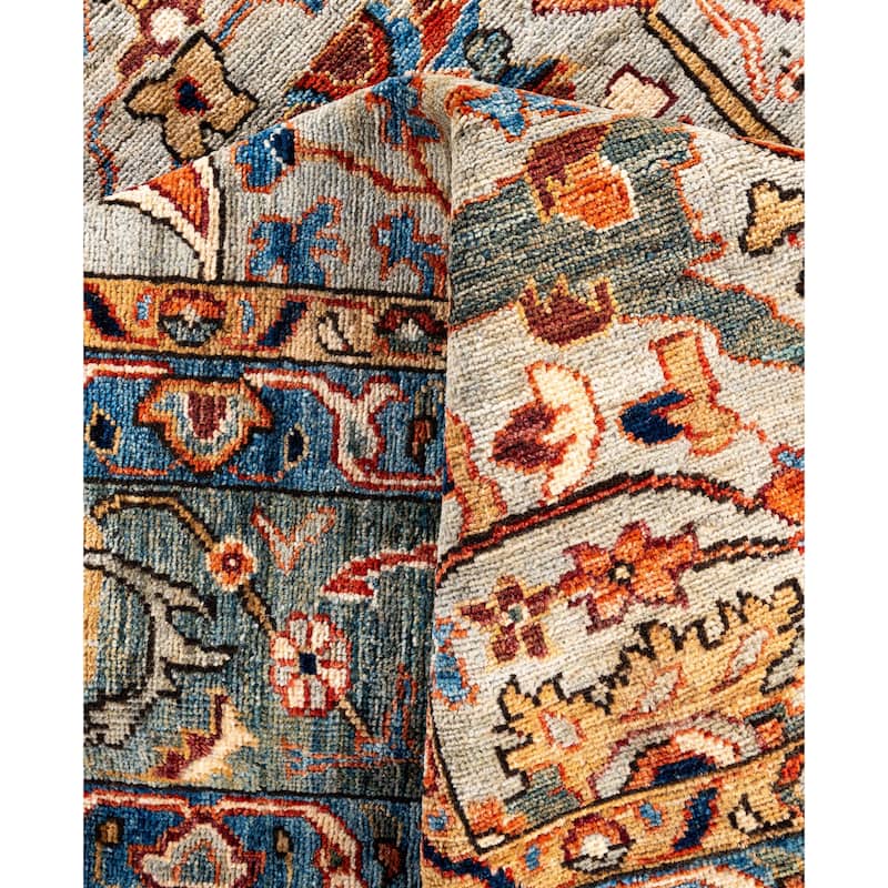 Serapi One-of-a-Kind Hand-Knotted Area Rug - Gray - 7' 11" x 9' 9"