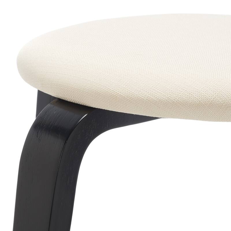 SAFAVIEH Thirza Upholstered Stackable Stool - 22 In. W x 22 In. D x 19 In. H - 22Wx22Dx19H
