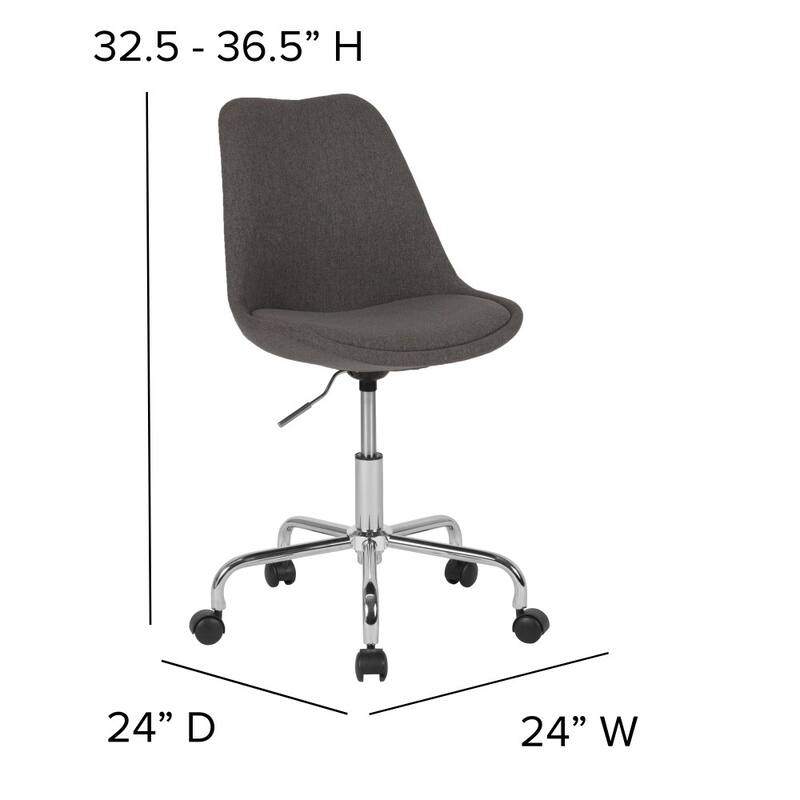 Mid-Back Fabric Task Office Chair with Pneumatic Lift