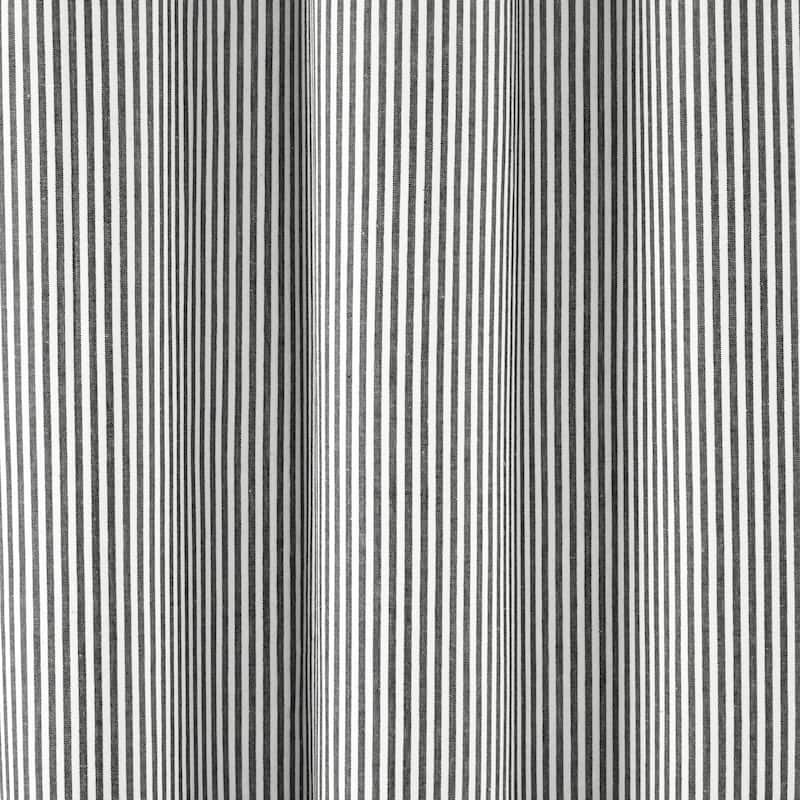 Lush Decor Farmhouse Vintage Stripe Yarn Dyed Eco-Friendly Recycled Cotton Shower Curtain