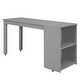 preview thumbnail 14 of 17, Low Study Full Loft Bed with Cabinet ,Shelves and Rolling Portable Desk ,Multiple Functions Bed- Espresso