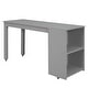 preview thumbnail 7 of 13, Multiple Functions Design Loft Bed with Cabinet, Shelves and Rolling Portable Desk, Full Size, Grey