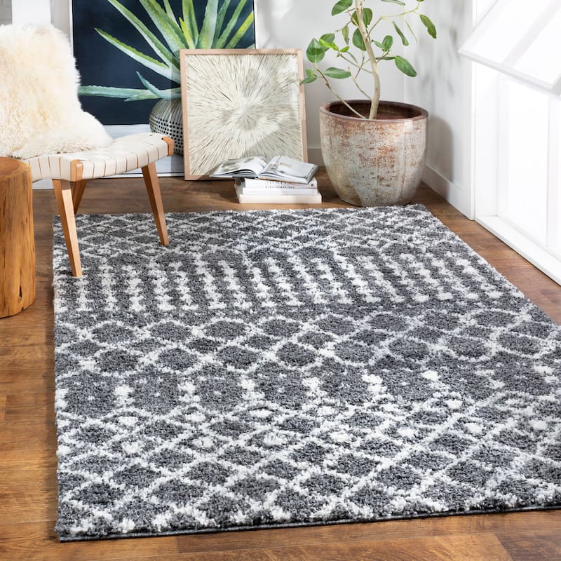 Jai Moroccan Stripe Plush Area Rug