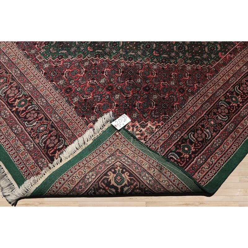 7'11''x10'10'' Hand Knotted Wool Emerald Taabriz Medallion Plush Pile Area Rug - 7' 11'' x 10' 10''