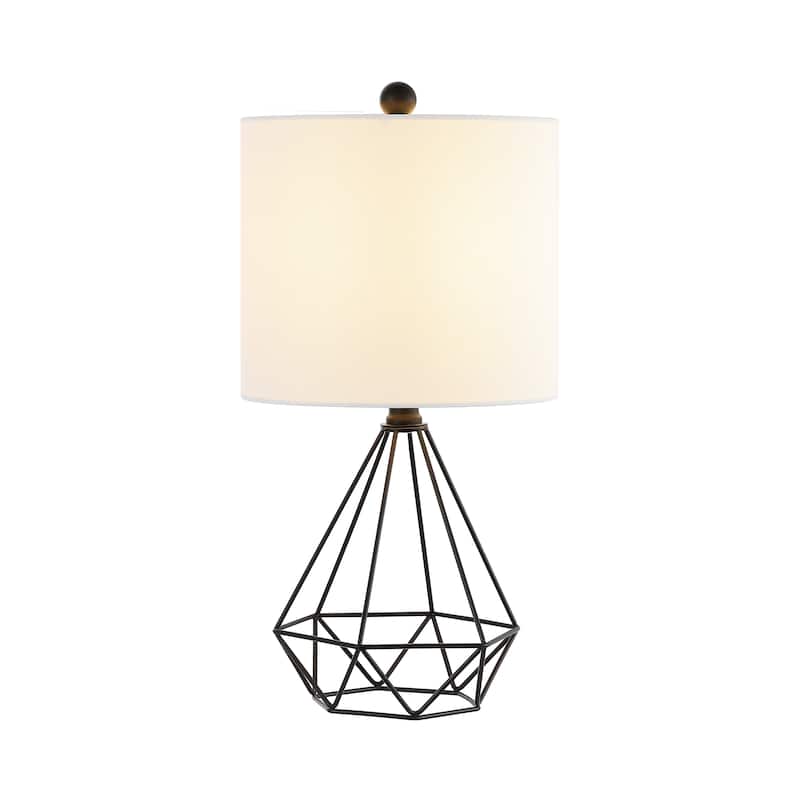 SAFAVIEH Lighting Ellu 18" Modern & Contemporary Table Lamp - 10" W x 10" D x 17" H - 10Wx10Dx17H