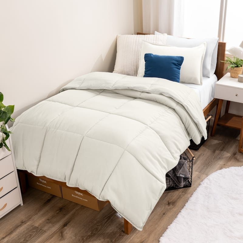 Bare Home Hypoallergenic Down Alternative Comforter Set - Twin - Twin XL - Cream