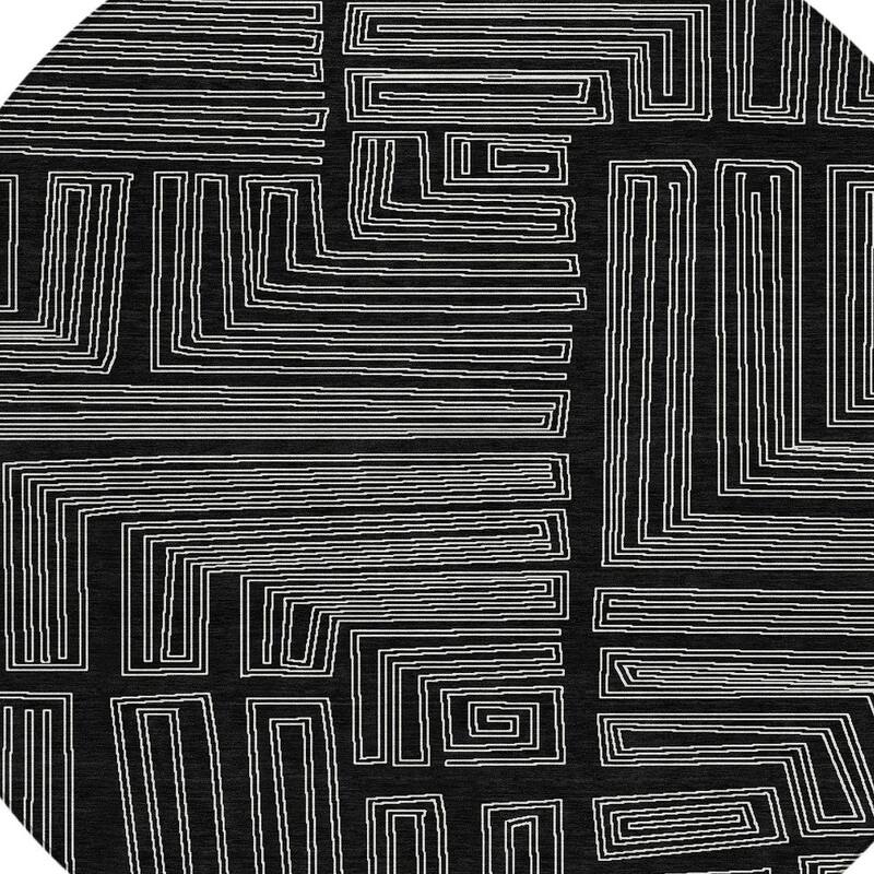 HomeRoots Geometric Transitional Rectangle Outdoor Rug