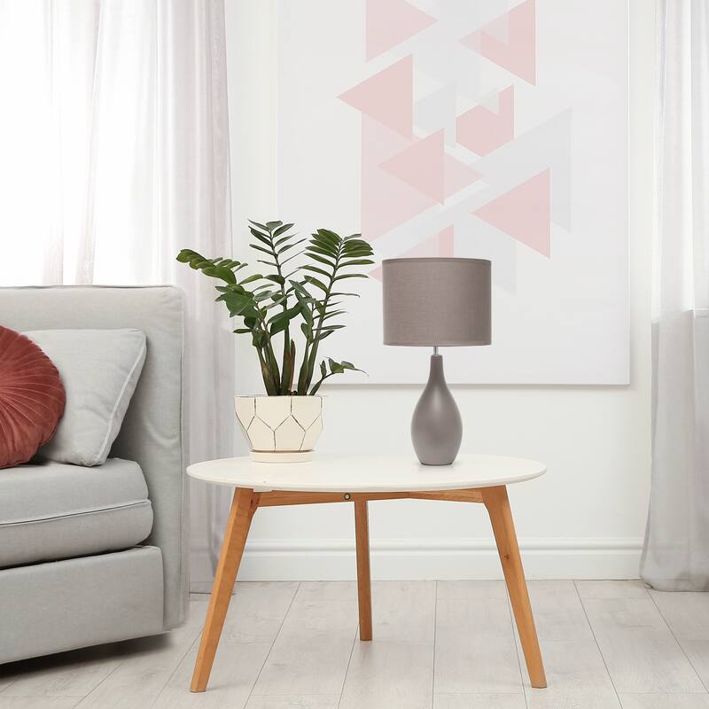 18.11" Standard Dewdrop TableLamp with Matching Fabric Shade