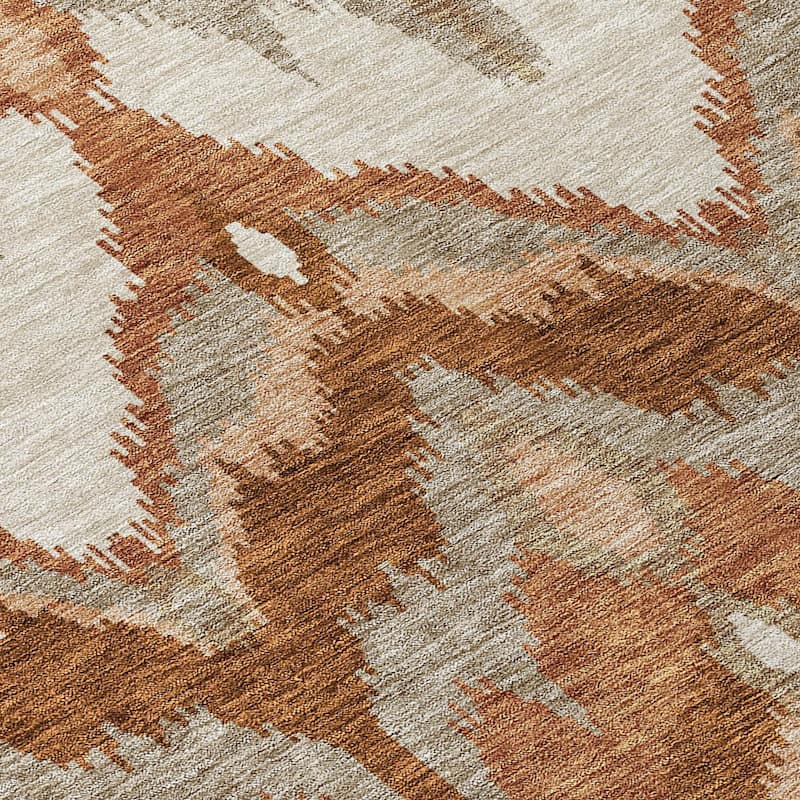 Machine Washable Indoor/ Outdoor Chantille Boho Ikat Rug
