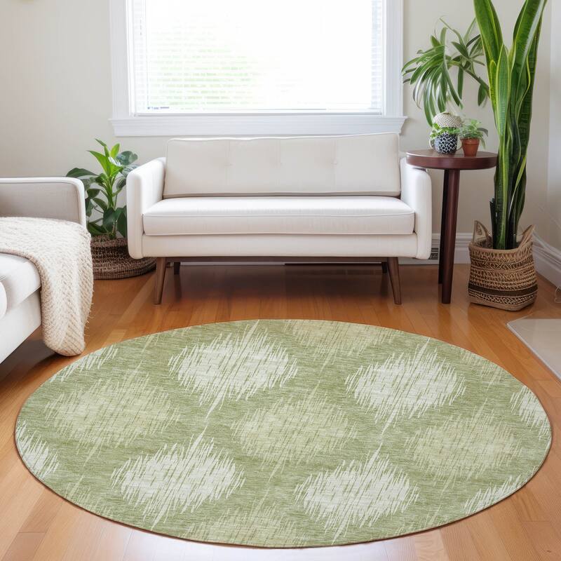 Machine Washable Indoor/ Outdoor Chantille Contemporary Geo Rug