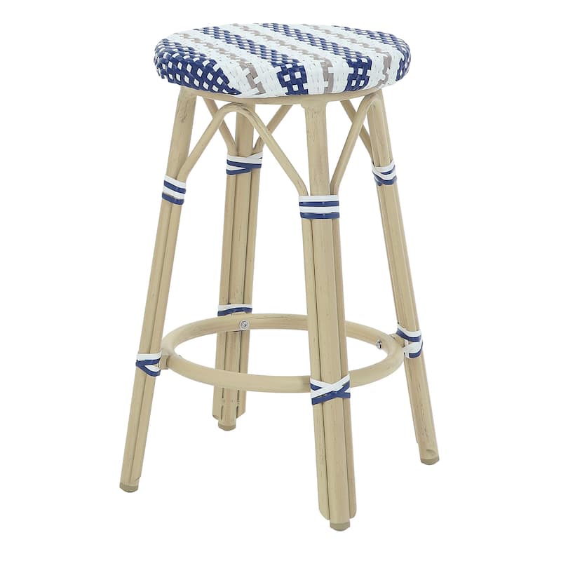 Elena Bohemian Round Wicker Patio Stools (Set of 2) by Furniture of America