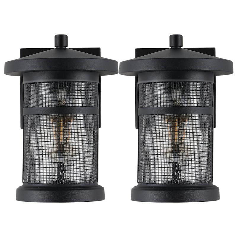 SAFAVIEH Lighting Osprey 8" Outdoor Sconce (Set of 2) - 6"W x 8"D x 9"H