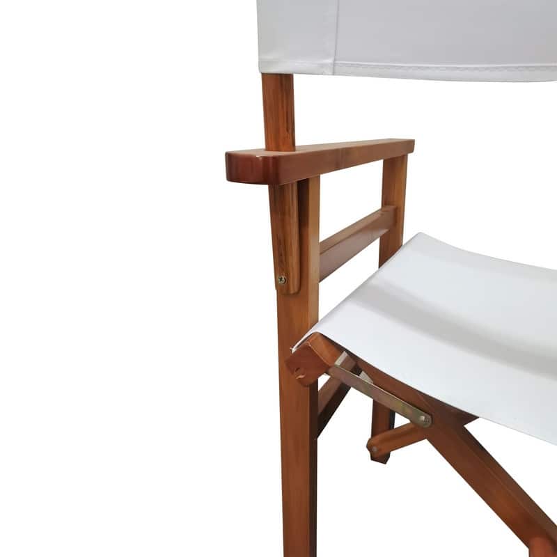 2-Piece Populus Wood & Canvas Director's Chair Set, Foldable