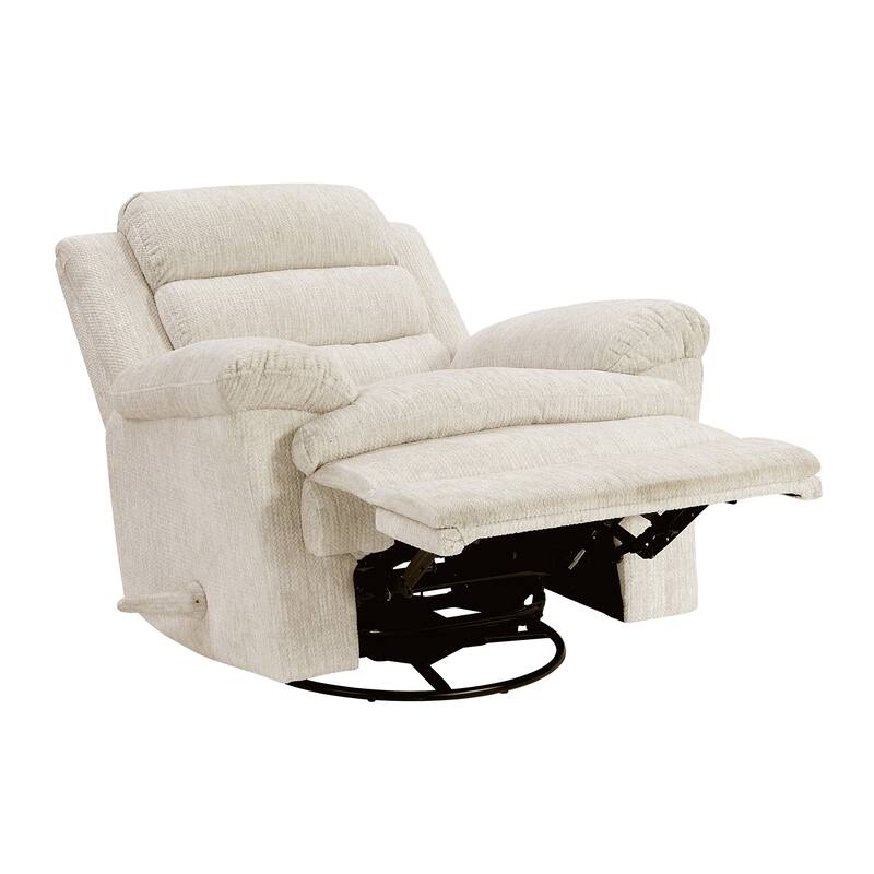 Sofiane 41" Microfiber Swivel Glider Recliner - Pull-Handle Motion