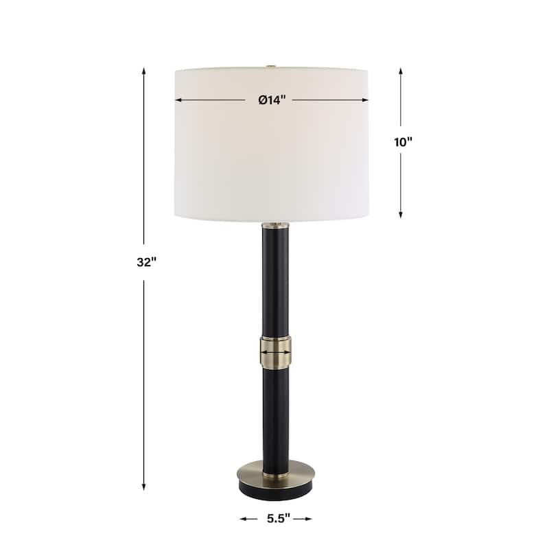 Metal Table Lamp - 14"W x 32"H x 14"D