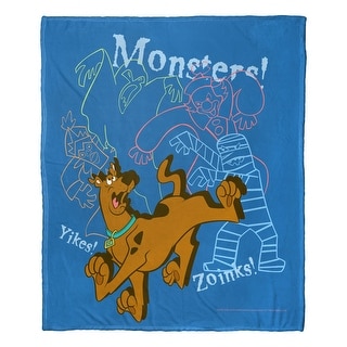 Warner Brothers Scooby-Doo Monsters Oh My Silk Touch Throw Blanket