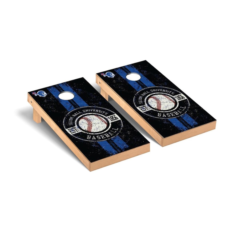 Seton Hall University Pirates Cornhole Board Set - Baseball Vintage Wooden