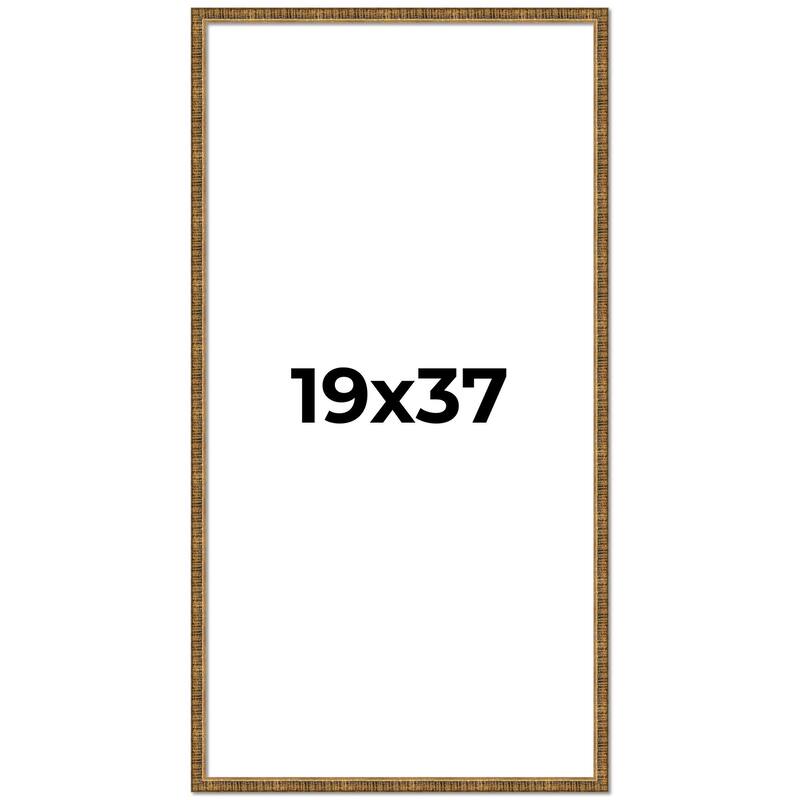 19x37 Frame Gold Picture Frame - Complete Modern Photo Frame Includes